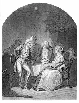 President Gallery: Lafayette Louis XVI and Marie Antoniette engraving 1859