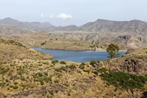 Water Reservoir Prints: Lake El Juncal, a small reservoir in the Pinar de Pajonales National Park
