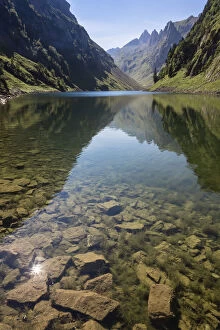 Lake Faehlensee, Alpstein, Appenzell, Switzerland, Europe