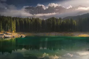Images Dated 30th September 2017: Lake Karersee with reflection
