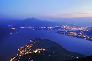 Swiss Prints: Lake Lucerne with the city of Lucerne