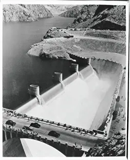 Powerful Prints: Lake Mead Flowing Over Boulder Dam
