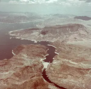 Prints of Lake Mead and Hoover Dam, aerial view, Arizona, 1966. (Photo by Smith Collection/Gado/Getty Images) A Timeless Collection of Hoover Dam Photography: Lake Mead & Hoover Dam