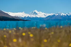 Images Dated 3rd December 2012: Lake Pukaki with Mount Cook in the background