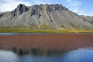 Images Dated 11th August 2019: Lakeland with volcanic mountain, peninsula Snaefellsnes, Snaefellsnes, West Iceland