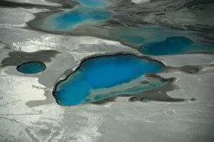 Aerial Collection: Lakes on Top of Glacier