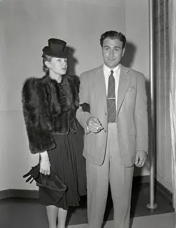 Lana Turner and Artie Shaw Standing Together