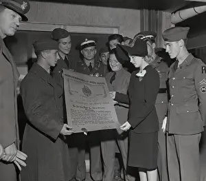 Lana Turner Receiving Her Scroll