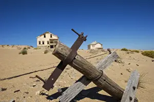 Namibia Prints: Landscape of the Abandoned Diamond Mining Ghost Town called Kolmanskop near Luderitz