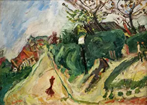 Chaim 1893 1943 Prints: Landscape With Figures (Paysage Avec Personnages)