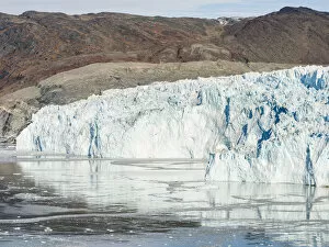Images Dated 2nd September 2017: Landscape with Glacier Eqip (Eqip Sermia), Oqaatsut, Avannaata, Greenland, Denmark