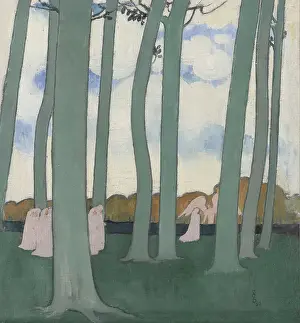 Musee Dorsay Prints: Landscape With Green Trees Or Beech Trees In Kerduel
