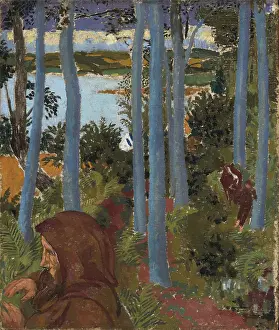 Genre Prints: Landscape With Hooded Man