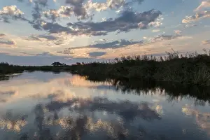 Landscape along the Kwando River, Caprivi Strip, Namibia, Africa