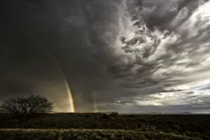 Images Dated 22nd December 2013: landscape with rainbow, Karoo, south Africa