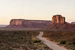 Images Dated 17th June 2013: Landscape with rock formation, Monument Valley Navajo Tribal Park, Monument Valley, Utah, USA