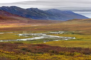 Images Dated 21st August 2016: Landscape with tundra and mountain range in Brooks Range, Alaska, USA