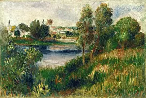 Post Impressionist Prints: Landscape At Vétheuil