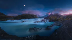 Images Dated 1st May 2018: landscape view of Magallanes with Salto Grande foreground