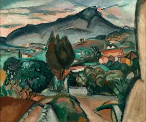 Poetry Prints: Landscape With View Of The Mont Saint Victoire. Creator: Friesz