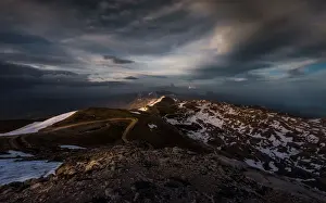 Nemrud Dagh Prints: Landscape view on the top of Nemrut mountain