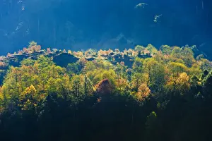 Sikkim Prints: Landscape view of North Sikkim, India