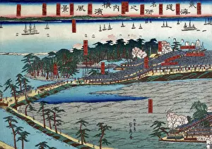 Vessels Prints: Landscape View of Yokohama