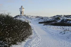 Images Dated 30th January 2010: Langeoog water tower in winter, Lower Saxony, Germany, Europe