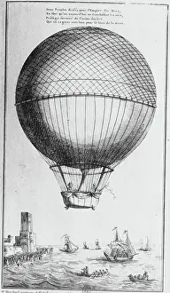 Large Balloon Craft Flying in Air