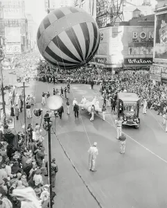 Thanksgiving Day Prints: Large Balloon and Paraders in Macy's Thanksgiving Day Parade