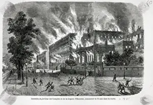 Large Blgs In Flames Panicked People