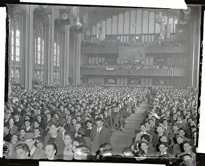 Large Crowd of College Students in College Auditorium
