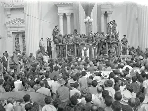 Large Crowd Listening to Fidel Castro
