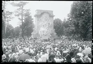 Honor Prints: Large Crowd at Military Memorial Dedication
