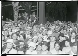 Albany Prints: Large Crowd Outside Governor Building