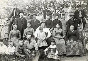 Backyard Prints: Large Family Assembled In Backyard