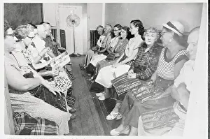 Wisconsin Prints: Large Group of Arthritis Patients Sitting at Treatment Center