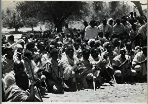 Colonialism Prints: A Large Group Of Eritreans Outside