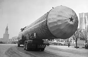 Large Missile Being Transported During Parade