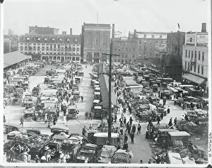 Hamilton Prints: Large Open Market in City Square