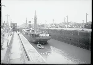 Powerful Prints: Large Ship in Canal