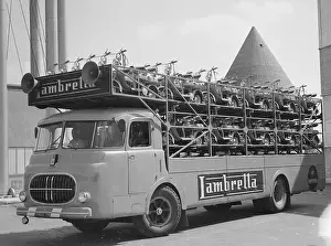 Large Truck Hauling Motor Bikes