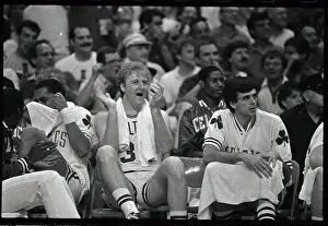 Larry Bird Applauding Certain Victory
