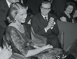Lars Schmidt Applauding Wife Ingrid Bergman