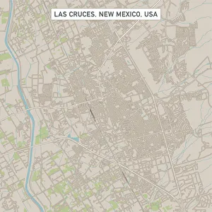 New Mexico Collection: Las Cruces New Mexico US City Street Map