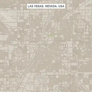 Street Map Prints: Las Vegas Nevada US City Street Map