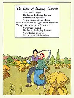 Harvest Prints: The Lass at Haying Harvest