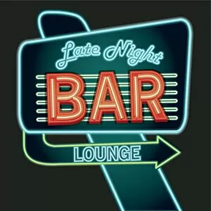 Images Dated 15th November 2018: Late night retro Bar lounge neon sign