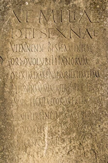 Latin inscription on ancient pillars