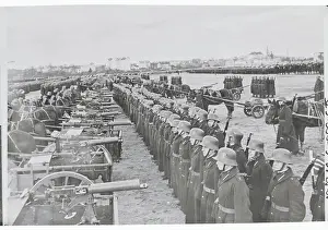 Riga Prints: Latvian Military Being Reviewed